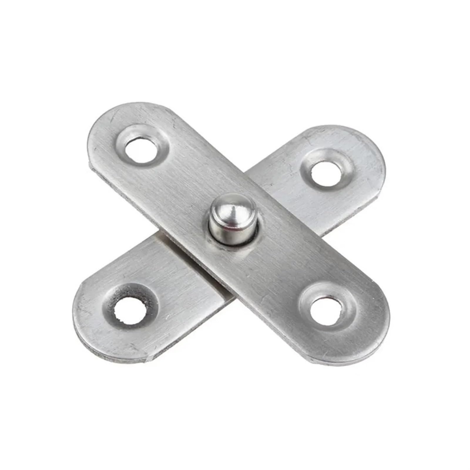 AUNANGLJSCS 2 X Hardware Stainless Steel 360 Degree Rotating Door Pivot Hinge Tone Rotary Home Improvement Furniture Supllies