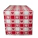 DII Valentine's Day Red & Whte Checkered Hearts 100% Cotton Table Runner (14 x 72) Machine Washable - Beautiful Gift for Valentine's Day, Mother's Day, Housewarming