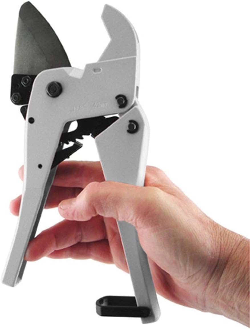 General Tools Ratcheting Pipe and Tubing Cutter #119 - Cuts PVC, CPVC, PEX, ABS and Polyethylene Tubing or Pipe from 1/8-Inch to 1-5/8-Inch