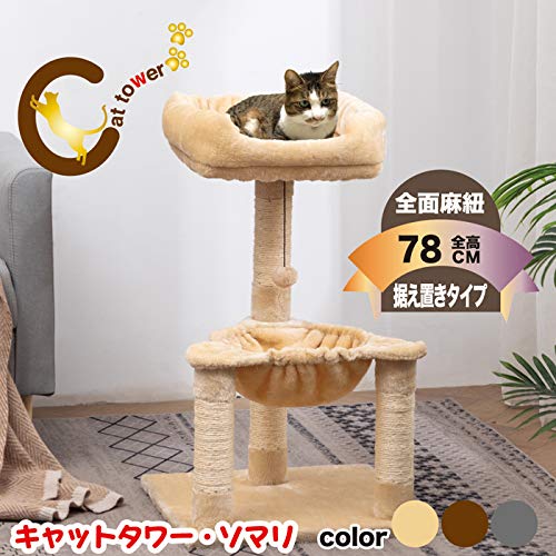 Amazon | EXK-214 キャットタワー ソマリ (ブラウン Brown) 猫