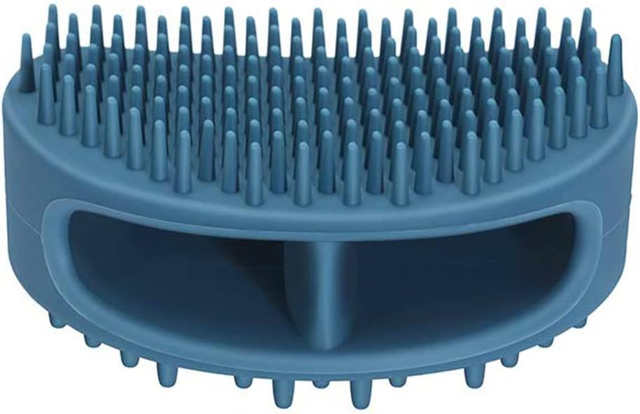 Dog Brush & Cat Brush, Soft Silicone Dog & Cat Grooming Brush, Pet Bath & Massage Brush for Cats and Dogs with Short or Long Hair, Cat Slicker Shedding Hair Brush Slate