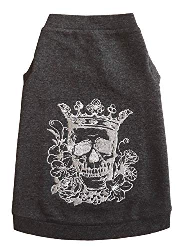 Kotomoda sphynx Cat's T-shirt embroidery SILVER CROWN Scull # 3 (S) - Image 4