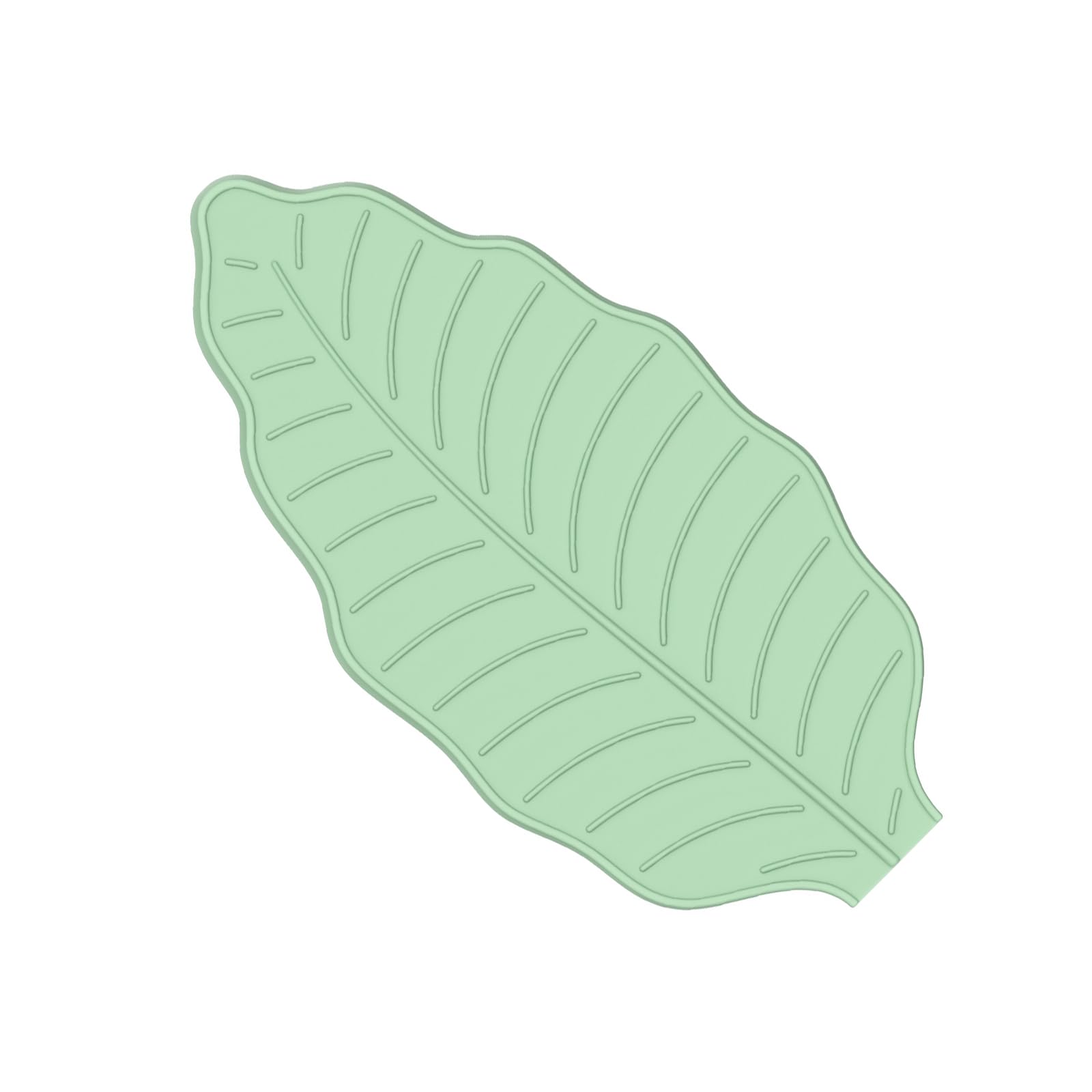 Premium Kitchen Accessory Silicone Leaves Mat for Organizing Utensils and Water Spills on Countertops Kitchen Counter Protector