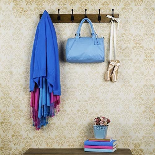 MengH-SHOP Coat Hook Wall Clothes Hooks Antique Vintage Hanger Heavy Duty Wall Mount Coat Rack for Door Bathroom Bedroom Kitchen 10 Pack Black