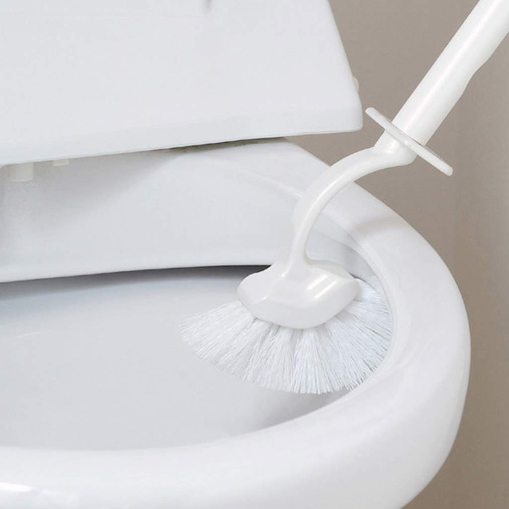 Cepillo de inodoro de diseño compacto con soporte para limpieza de baño, cepillo de inodoro de plástico con cepillo
