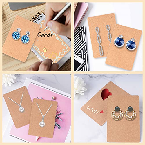 Earring Cards For Selling Including 120 Pcs Earring Holder Cards, 120 Earring Packaging And 240 Pcs Earring Backs, For Earrings/Necklace/Jewelry Display, Jewelry Packaging 3.5X2.4 Inches (Brown) #TOP5