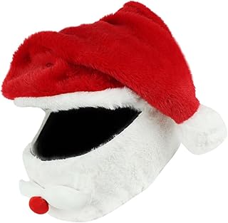 Wakauto Cobrir 3 Peças Chapéu De Capacete De Natal Proteção De Noel Capa De Capacete De Noel Chapéu De Capacete De Motocicleta Capa De Capacete De Natal Capa De Capacete De
