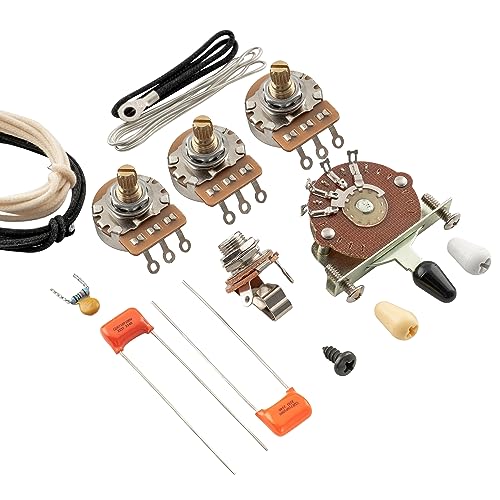 Musiclily Pro Guitar Auto-Split DIY Wiring Kit Upgrade for American Style Strat HSS Stratocaster with 5-Way Switch and 3A250K Pots