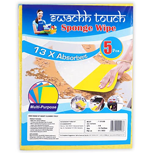 Swachtouch Multi-Purpose Kitchen Cleaning Sponge Wipe Pack of 5 (B09RVBB93F) Amazon Price History, Amazon Price Tracker