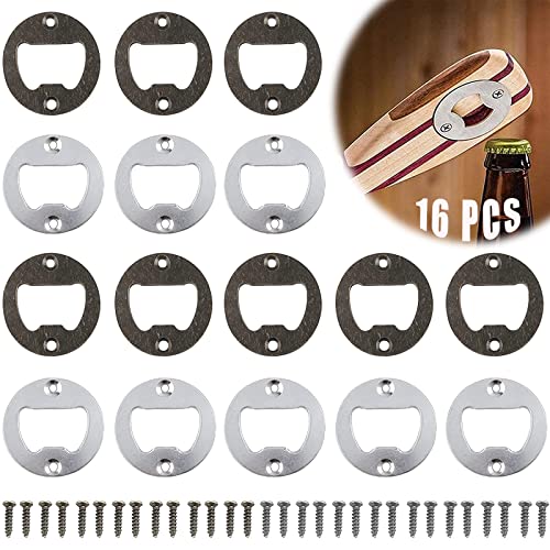 16 Stück Metall Bieröffner Klein Rund Mit Montageschrauben - Für Küche, Restaurant, Party, Zuhause, Bar