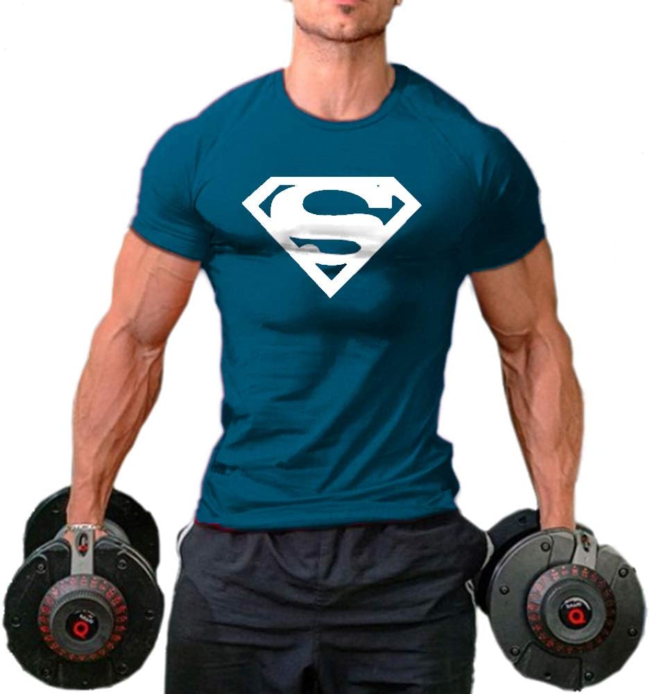 InleaderStyle Men Fittness S Logo Fitness Sport Gym T-Shirt