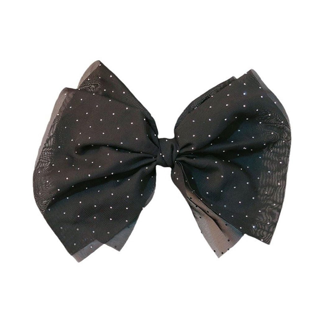 Pince à cheveux en maille noire pour sublimer vos coiffures de bureau et soirées