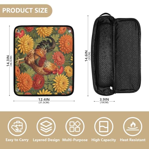 Bolsa de viaje para herramientas de cabello y tapete resistente al calor con cierre y gran capacidad, organizador para planchas, rizadores, secadores y accesorios miniatura 4