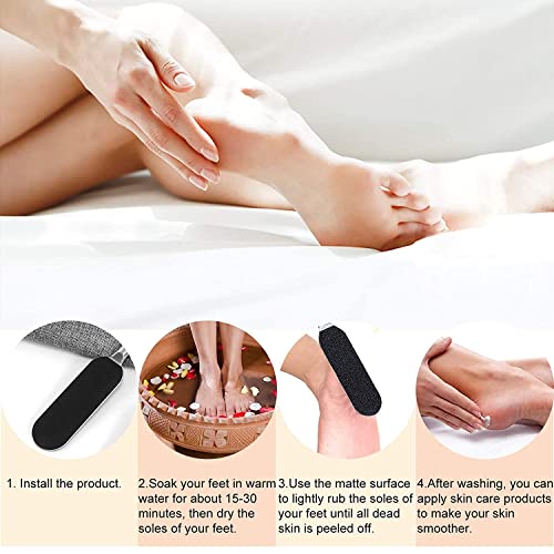 Kalolary 50 PCS Foot Files Reusable Stainless Steel Foot File Callus Remover Professional Abrasive Feet Rasp Foot Refill Pads Pedicure Sandpapers Replacement - Image 6