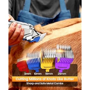 oneisall Dog Clippers for Grooming Professional,Cordless/Rechargeable Dog Grooming Kit with Detachable Metal Combs, Low Noise Heavy-Duty Dog Clippers for Thick/Curly/Fine/Wavy Hair oneisall Dog Clippers for Grooming ProfessionalCordlessRechargeable Dog Grooming Kit with Detachable Metal Combs Low Noise Heavy Duty Dog Clippers for ThickCurlyFineWavy Hair