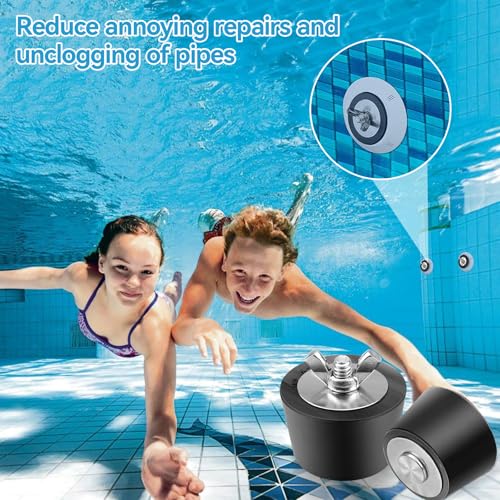 2 Stück Winter Plugs Pool, 38 mm / 51 mm Pool Plugs Winter, Pool Rubber Plugs with Stainless Steel Bolts, Winter Plug Pool for Pool for Prevents Freezing of Water Drain Pipes (1 * 38mm+1 * 51mm)