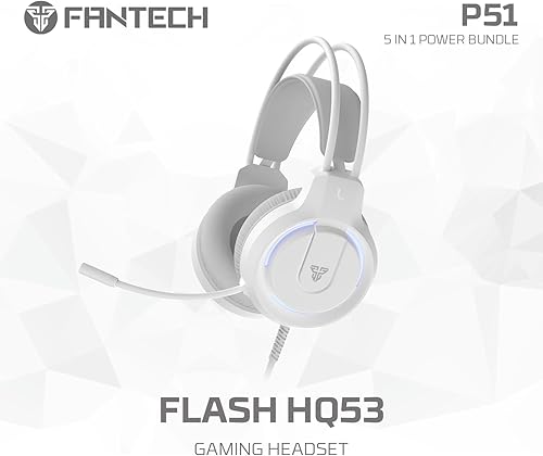 Miniatura 3 de FANTECH Combo de teclado y ratón para juegos 5 en 1, teclado con cable con retroiluminación LED arcoíris, auriculares y soporte para auriculares