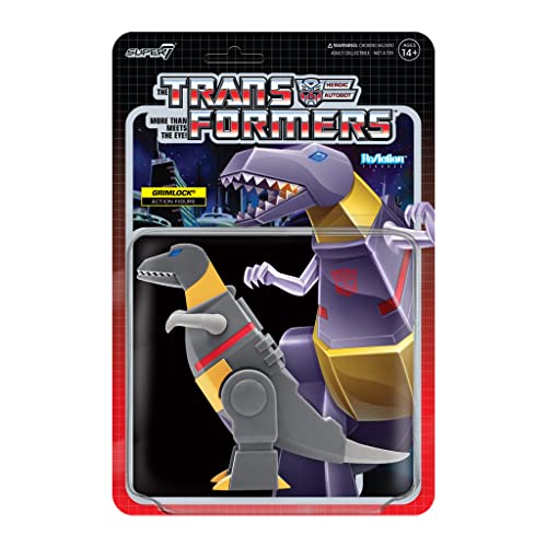 Super7 Transformers Grimlock Dino Figura de reacción de 9,5 cm