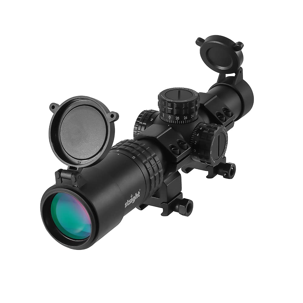 Paike Tactical Optical 1-5x24 Zielfernrohr 30 mm Weitwinkelsicht Rot Grün Beleuchtetes Jagdzielfernrohr