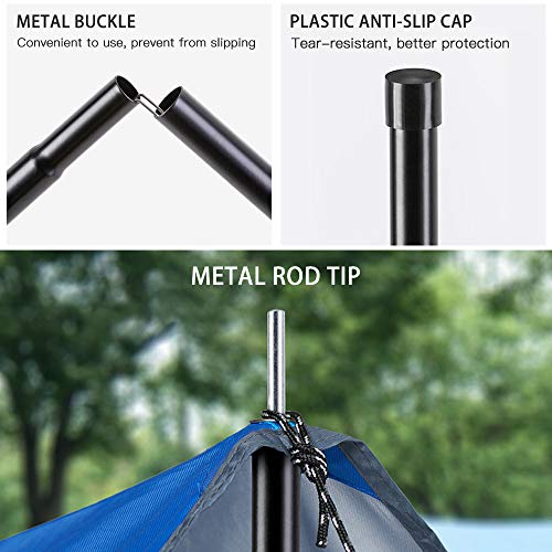 Tenda Canopy Rod, Andoer 2 PCS/Conjunto de varas de dossel para tendas externas Hastes de suporte pa