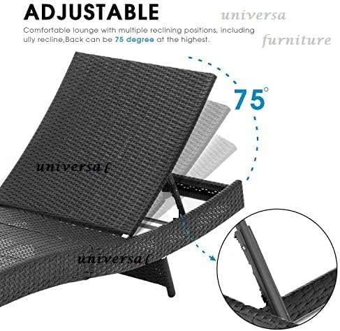 Image of UF Outdoor Sun Chaise Lounger | Adjustable Backrest Recliner | Durable & Stylish Furniture for Terrace, Garden, Poolside, and Patio Relaxation (Brown Frame & Beige Cushion)