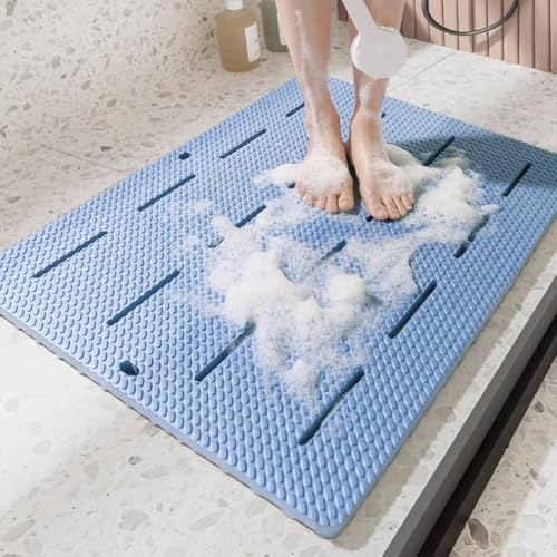 Zxyler 風呂マット大判すのこタイプ EVA 素材 すべり止め & 転倒防止 抗菌防カビ 水はけ良く速乾 柔軟快適マッサージ機能 浴室・シャワールーム用 家庭用シンプルデザイン
