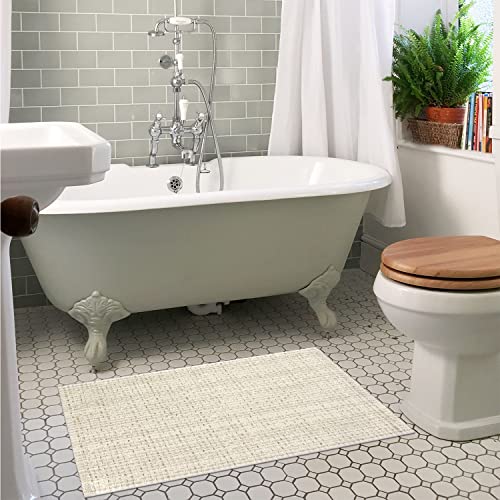 Seavish Boho Bathroom Rugs Machine Washable Rug, 2'X3' Beige Kitchen Rug Farmhouse Cotton Woven Entryway Rug Indoor Outdoor Door Mat Small Throw Rug For Bedroom Laundry Room Doorway Porch #TOP6