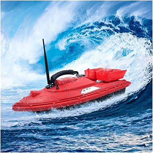 WYMYY Barco de Cebo T188 con luz Nocturna, Control Remoto Inteligente, buscador de Peces inalámbrico, 1,5 kg, 500 m, para Exteriores.