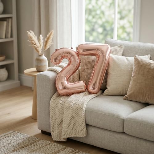 Image of Wanna Party Numerical 7 Rose Gold Balloon for Birthday and Anniversary Party | Large Foil (40inch)