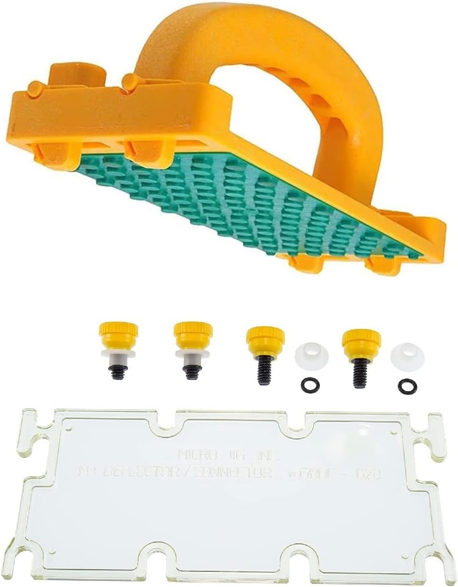 MICROJIG GRR-RIP BLOCK Smart Push Block and Deflector Connector Bundle, Woodworking and Table Saw Tools and Accessories