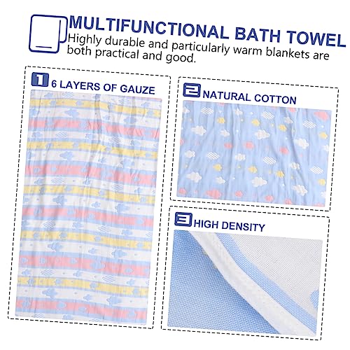 Alipis 1Pc Kinderen Gaas Badhanddoek Hooded Handdoeken Kids Hooded Towel Hooded Strandlaken Kleuterschool Deken Katoen Inbakeren Deken Hooded Handdoeken Voor Kinderen Badhanddoek Baby - Afbeelding 7