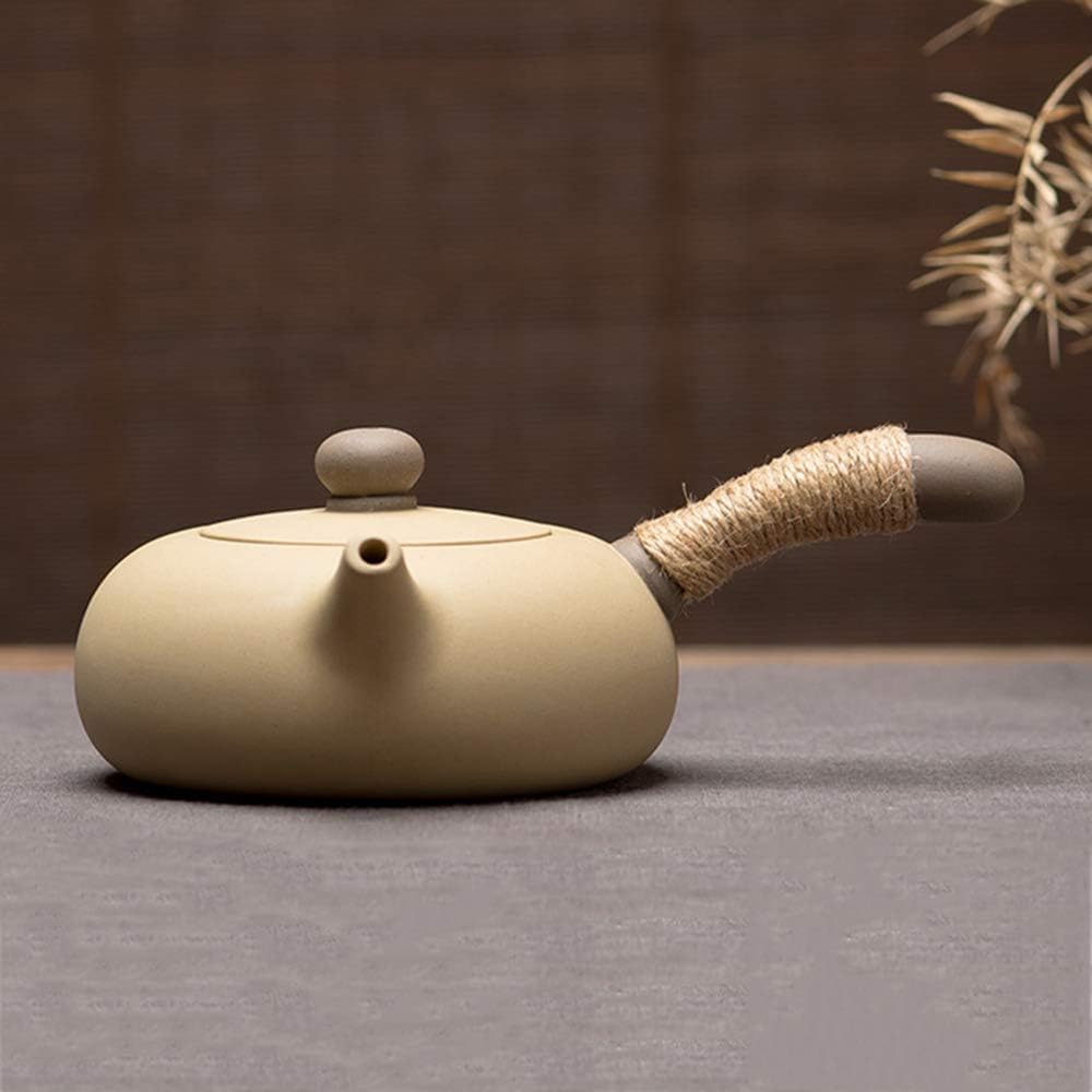 Bouilloire à Thé Japonaise Théière En Argile Violette 250ML/0,25l, Théière Avec Poignée Latérale Pour La Maison Bouilloire Saine