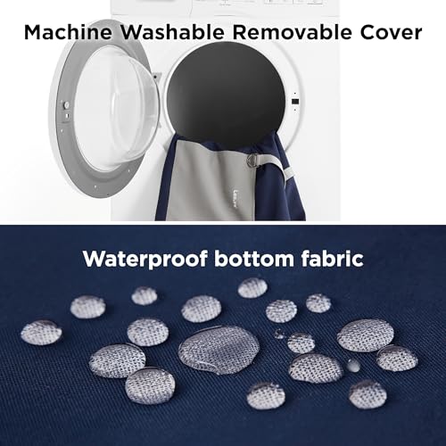 Lesure Hundesitz Auto kleine Hunde - wasserdichter und waschbarer Hunde Autositz mit Aufbewahrungstaschen, ansteckbarer Sicherheitsleine und verdickter Memory-Schaum-Füllung, 58x56x33cm, Navyblau