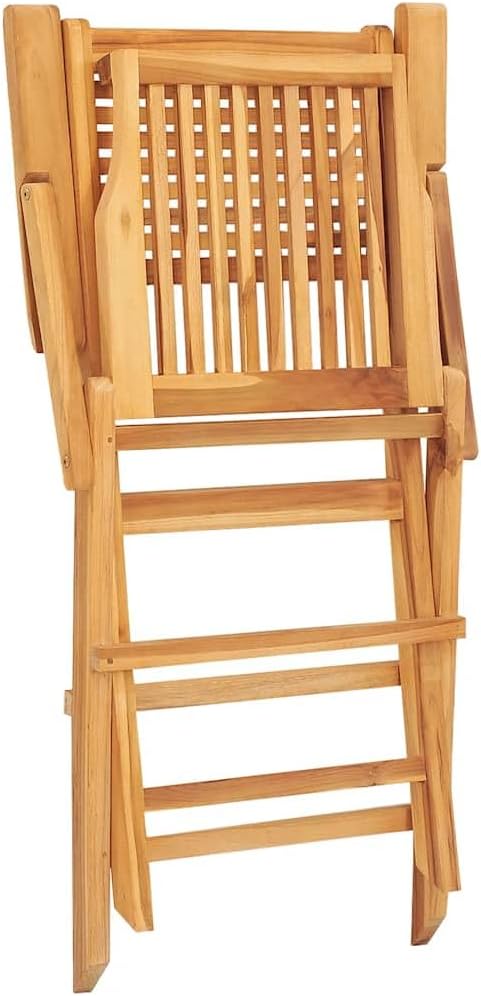 A vidaXL folding patio chair in its folded position.