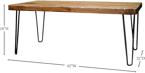 Miniatura 3 de Peaceful Classics Mesas de centro rústicas de madera Excelentes mesas de centro para muebles de sala de estar, mesa auxiliar rectangular de granja,