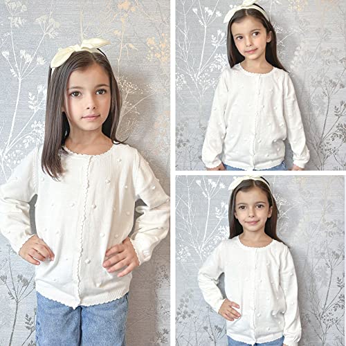 Curipeer Toddler Girl Sweater Cardigans Baby Long Sleeve Button Closure Open Front Knit Outfits3