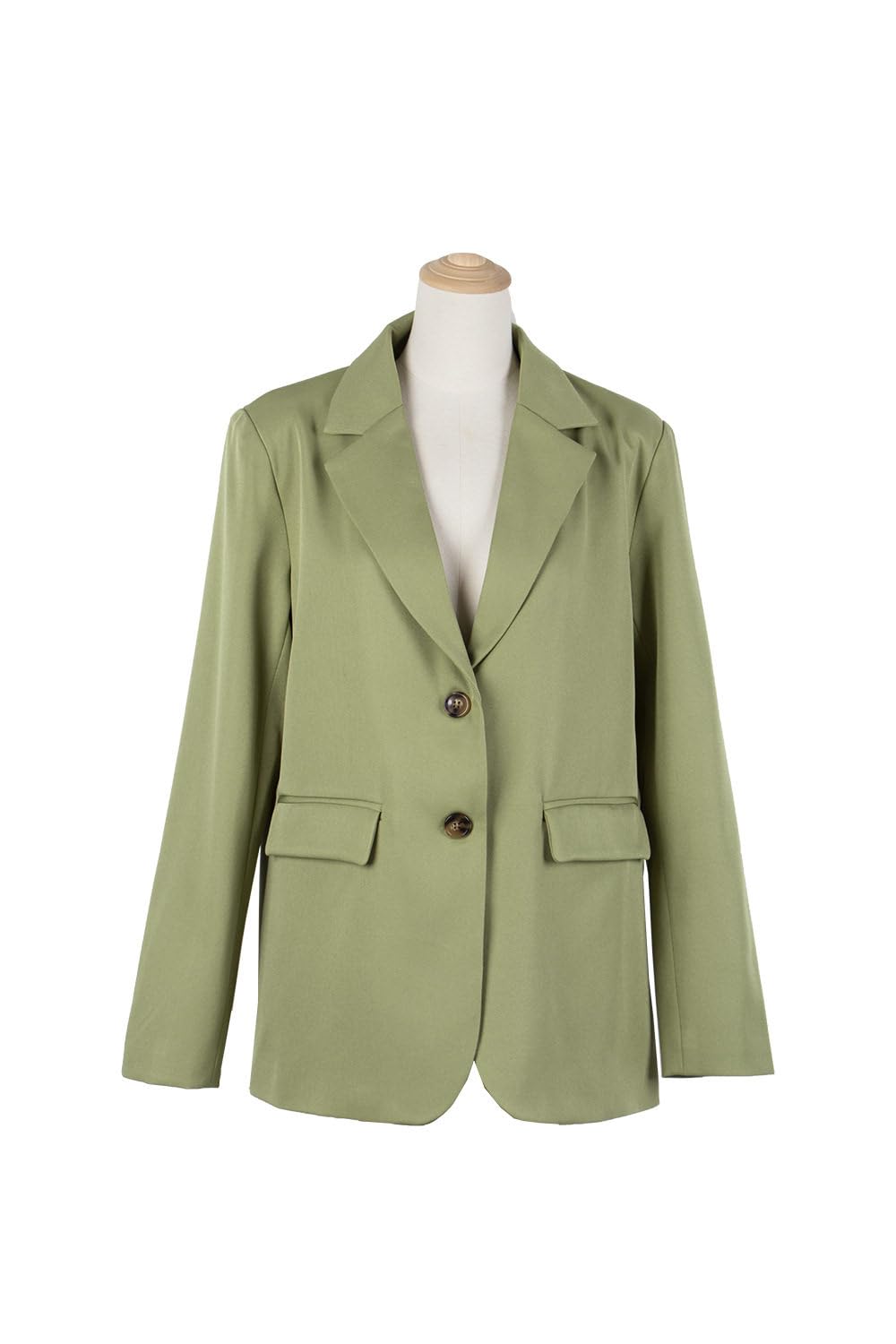 Damen Anzugsjacken Blazer,Hellgrün,Geknöpftes,Gekerbtes Revers,Anzugsblazer,Lässig Geschnittene Langarm Jacken,Mantel Oberteile,Formeller,Eleganter Anzugsblazer Mit Tasche