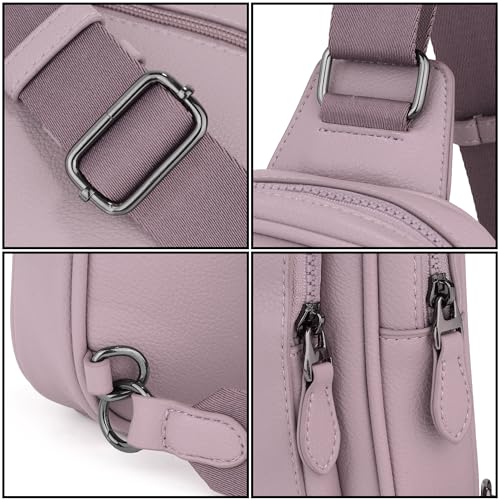 UTO Cross Body Bag for Women Trendy Purse Unisex Men Chest Belt Sling Bag with Adjustable Wide Shoulder Straps3