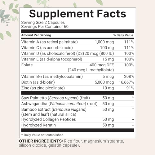 Micro Ingredients Hair Vitamins Complex