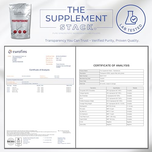 The Supplement Stack - Testosterone - 5-in-1 Fenugreek, Fadogia Agrestis, Purified Himalayan Shilajit, Zinc Picolinate & Boron for Strength, Vitality, Muscle Support & Hormone Balance - UK Company - Image 6