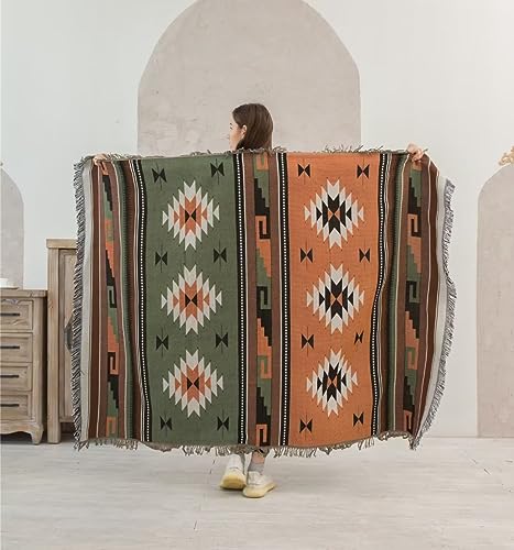 Image of Lqprom Aztec Southwestern Throw Blanket,Native American Cover 51 inchx63 inch