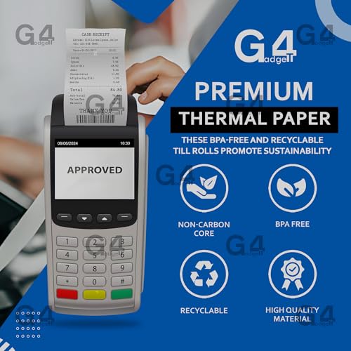 G4GADGET Thermal, Till Rolls 80x80mm (Pack of 10) & 57x40mm (Pack of 20) for Credit Card Machines POS, EPOS, Cash Registers - Image 4