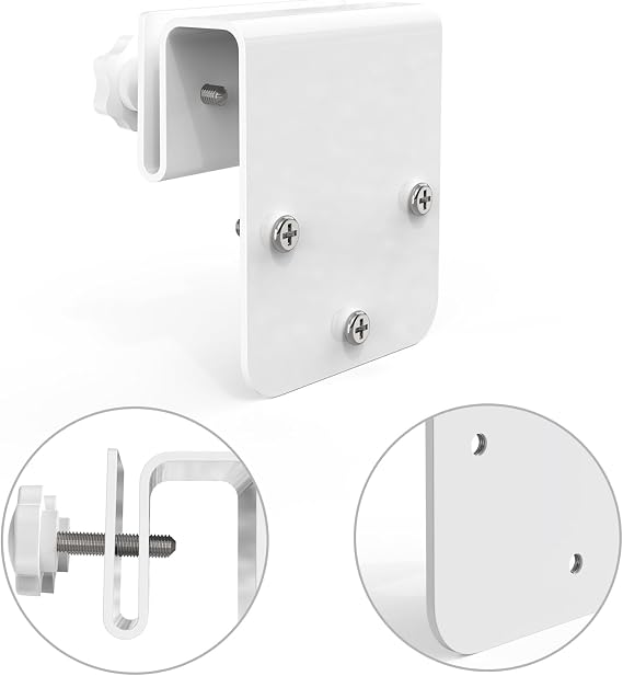 Gutter Mount Bracket Compatible with Eufy Security SoloCam S340/SoloCam E30/E42,Solar Security Camera(1pack-White)