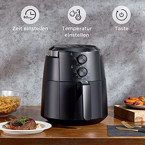 Midea MF-TN35B 3.5 XL Heißluftfritteuse,Öl- und Fettfrei Air Fryer,Multifunktionsgerät mit 8 Programmen,Zeit&Temperaturregelung,antihaftbeschichteter Korb mit Edelstahloberfläche,1500W,ohne BPA&PFOA … - Image 6