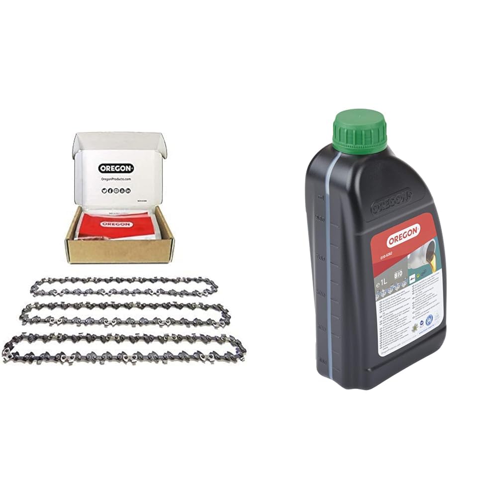 Oregon - Set di 3 catene per motosega per guidacatena da 14» (35 cm), 52 maglie di trasmissione, basso rimbalzo, compatibile con Husqvarna, McCulloch, Ryobi, Bosch e altri
