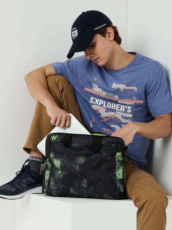 Wildcraft Polyester Icon Sling Bag/Messenger Bag/Cross Body Bag for Mens & Womens (Granit_Blk)