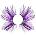 Dorisue Huge lashes Dramatic Halloween eyelashes Double Lip Black with Purple Big Extra Long Feather eyelashes Cat eye shape Costume Spider Firework style lashes