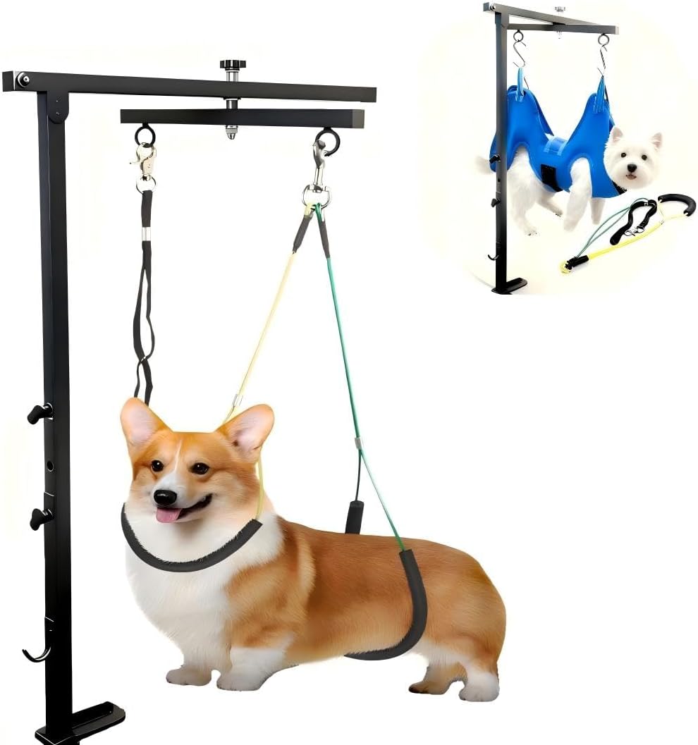 Dog Grooming Arm with Dog Mat, the Perfect Combination, the Dog mat can Protect the Table from Scratches, Making it Easier to Clean the Desktop After Cleaning the pe