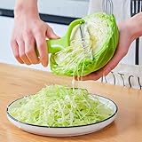 Green Cabbage Shredder, Stainless Steel Fruit Vegetable Potato Peeler Cabbage Graters Kitchen Must Have for Home Restaurants, Graters, Peelers and Slicers(18 * 12cm)