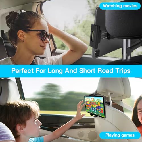 URAQT Tablet Halterung Auto, Universelle Ausziehbare 360° Drehung Tablet Halter Kopfstütze KFZ Tablet Halter Kopfstütze für Auto Rücksitz i-Pad Pro Air Tablets S-Witch Mini Tab Telefon 4.7-11 Zoll